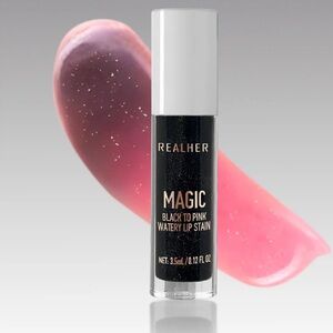 RealHer Magic ph Lip Stain in Black To pink  lipgloss Halloween sexy shimmer
